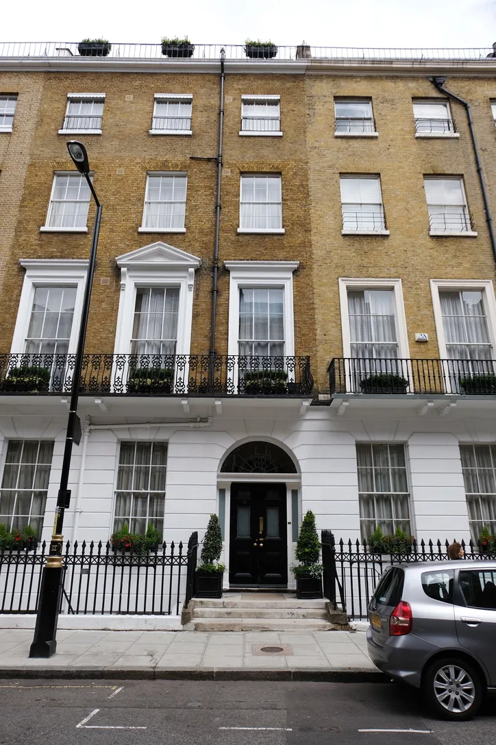 Georgian terrace building on Harley Street, Marylebone, London — the location of Cosmedocs