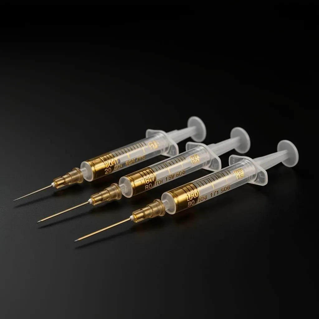 Precision Botox syringes with measured unit markings — Cosmedocs Harley Street dosing expertise