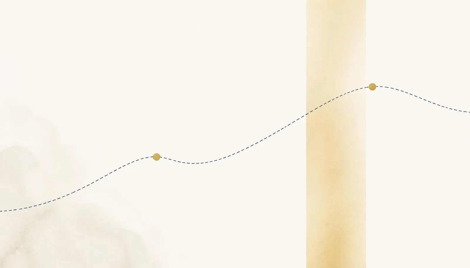Conceptual clinical graphic of a non-linear ageing curve with two peaks and a shaded menopausal transition band