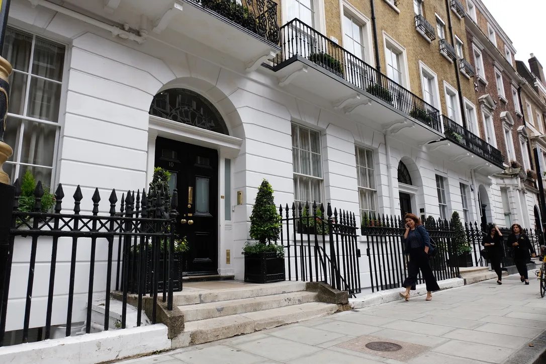 Historic Georgian townhouse building on Harley Street housing medical clinics and consulting rooms
