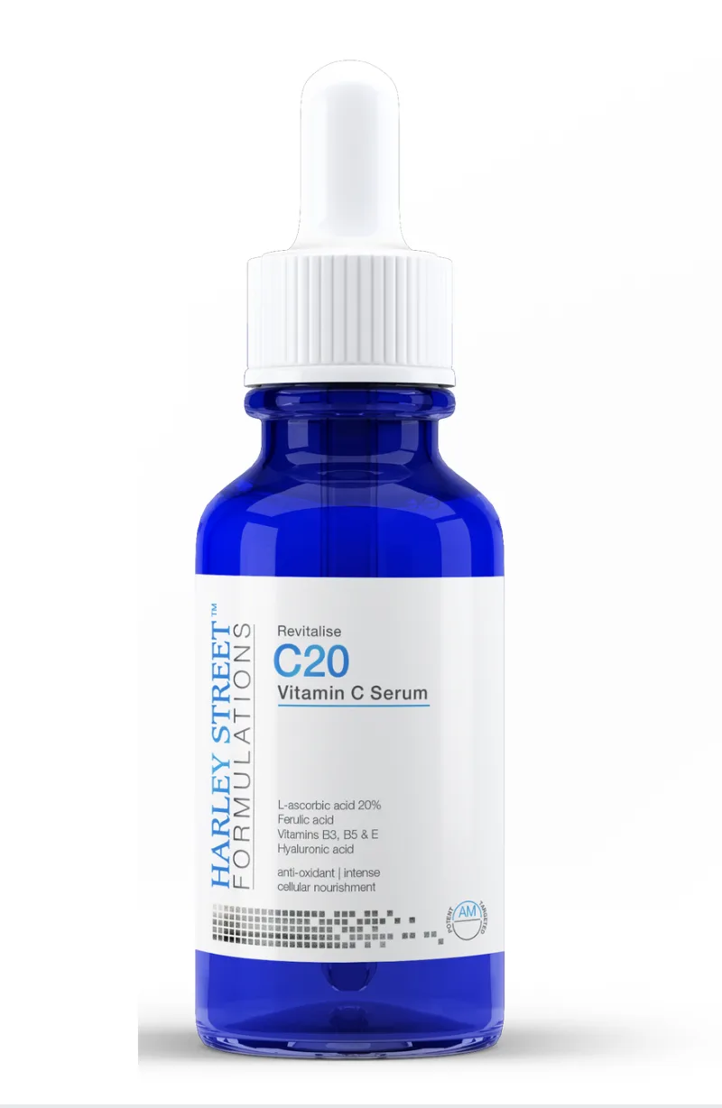 Revitalise C20 Vitamin C Serum by Harley Street Formulations — 20% L-ascorbic acid clinical antioxidant serum