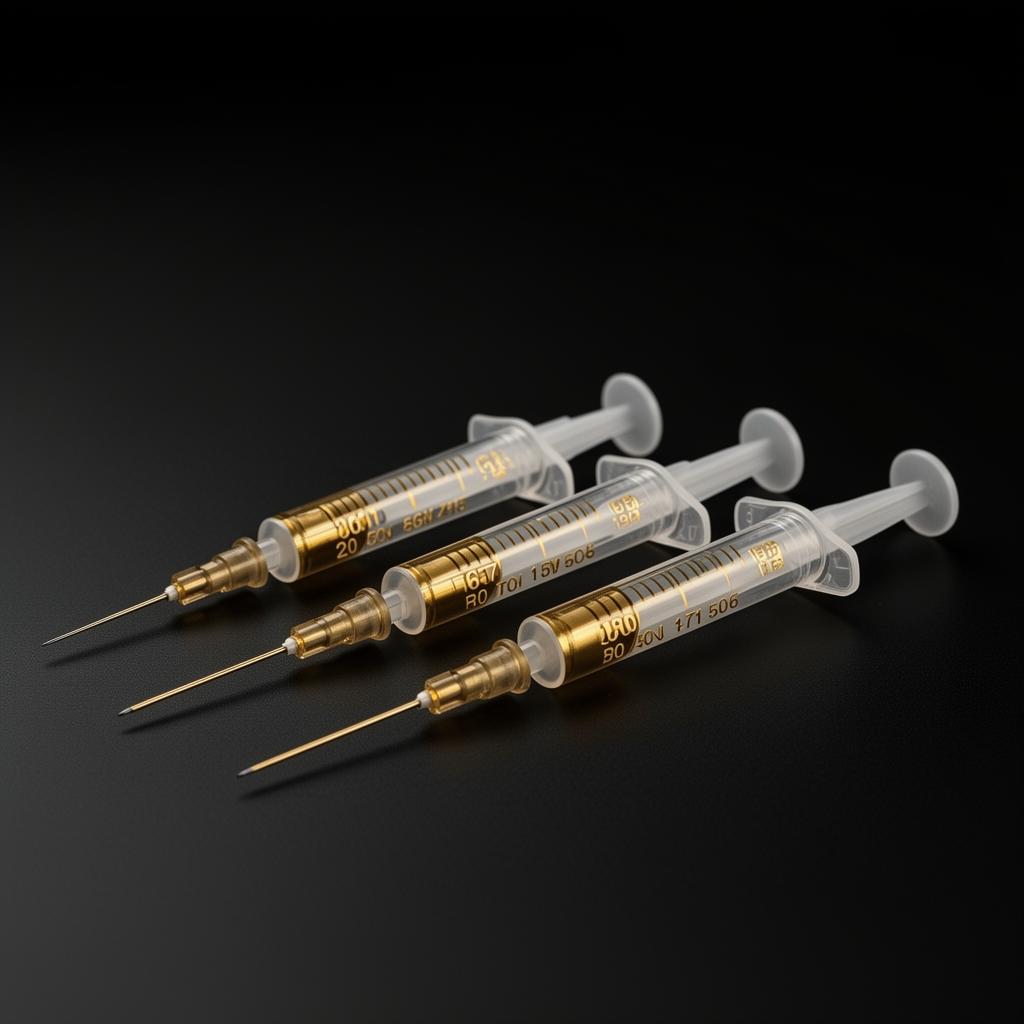 Precision Botox syringes with measured unit markings — CosmeDocs Harley Street dosing expertise